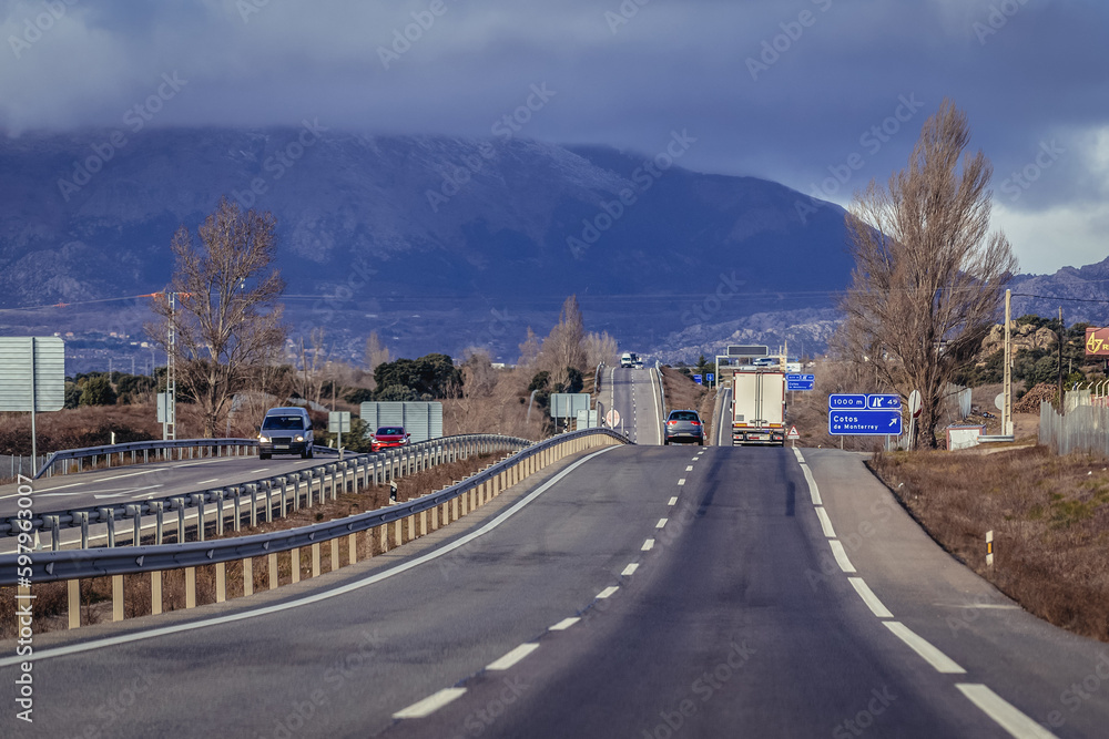 A1 highway called North Highway near Madrid, Spain