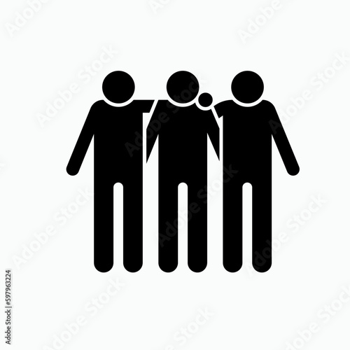 Close Friend Icon. Friendship, Together. Best Relationship Symbol.