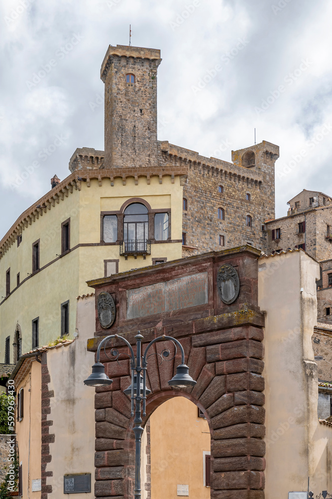 Access to the historic center of Bolsena, Italy, from the Florentine gate