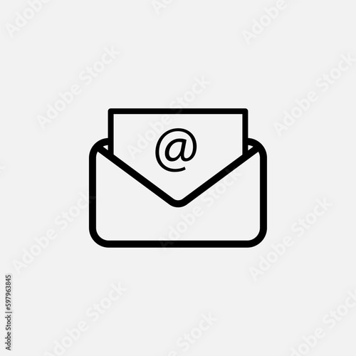 Mail Icon. E Mail, Correspondence  Symbol - Vector.       photo