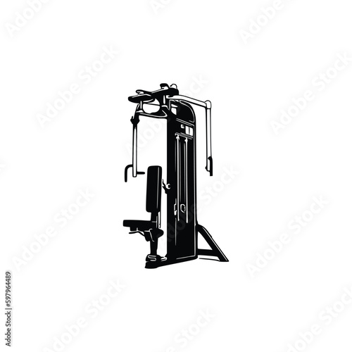 CHEST FLY MACHINE, CHEST PRESS MACHINE Vector, Gym equipment, Gym equipment isolated, Gym equipment vector, Gym equipment silhouette.