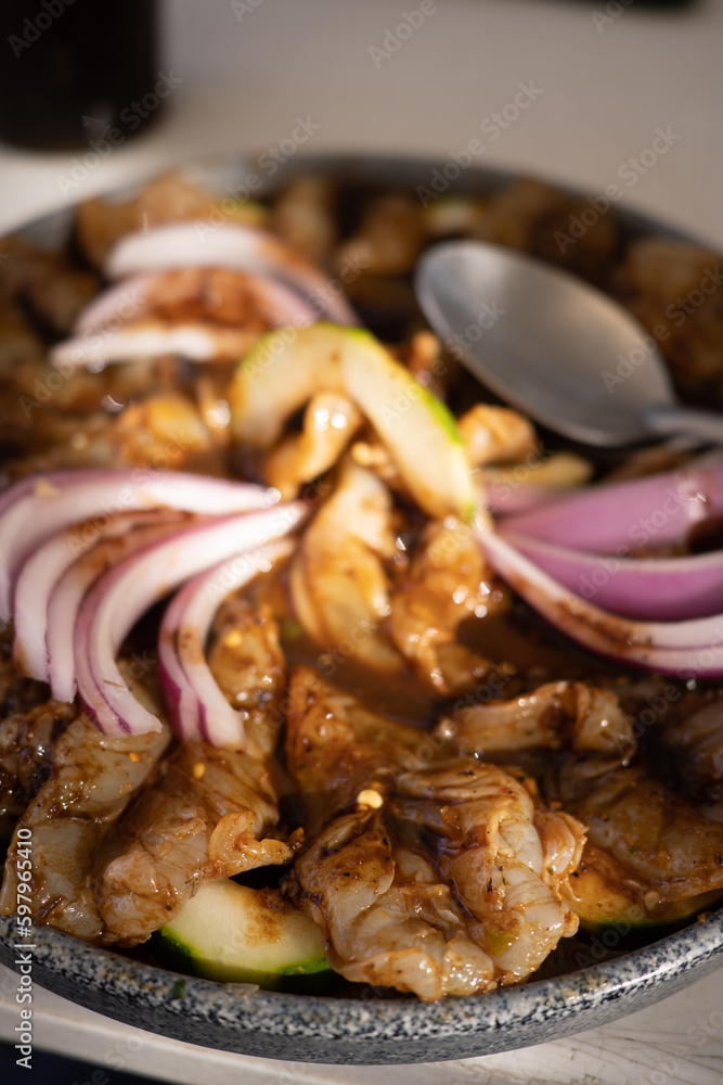 Aguachile estilo Sinaloa shrimp coktail Aguachile estilo Sinaloa shrimp coktail