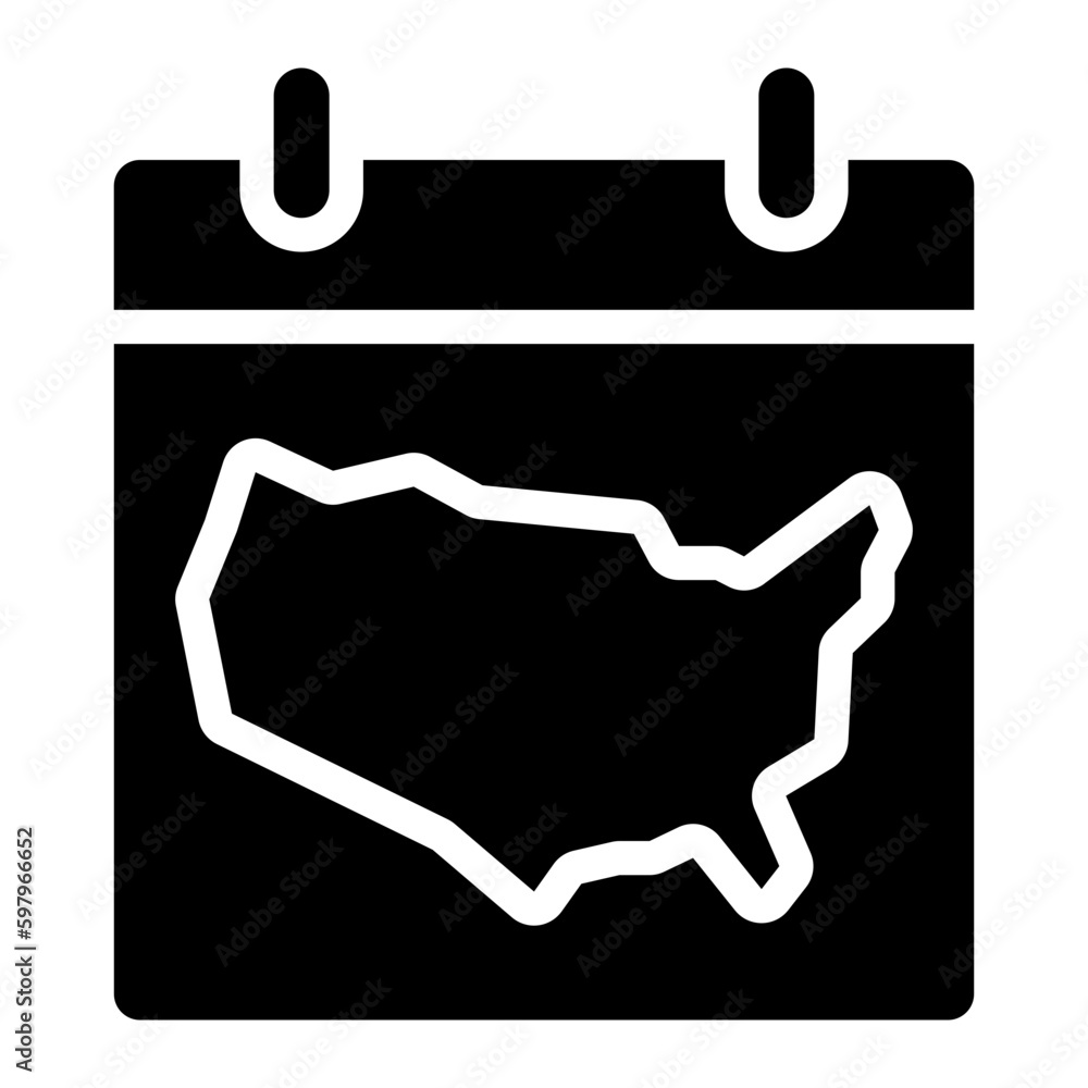 Obraz premium map glyph