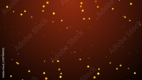 Falling and Rising Square Orange Particle Animation Background