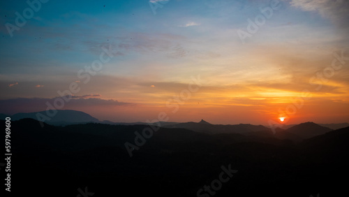 sunset over the mountains © Sasanga