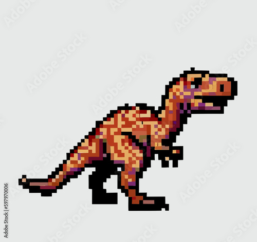 16 8 bit dinosaur vector art