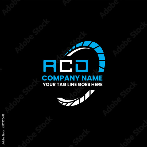 ACD letter logo creative design with vector graphic, ACD simple and modern logo. ACD luxurious alphabet design   photo