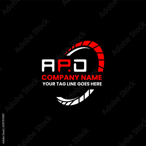 APD letter logo creative design with vector graphic, APD simple and modern logo.