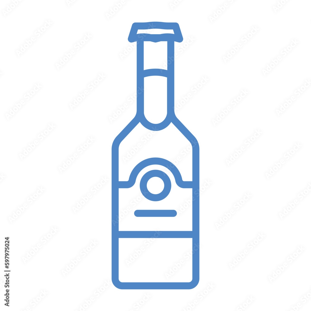 Beer bottle vector illustration, beer bottle line icon Beer bottle vector illustration, beer bottle line icon