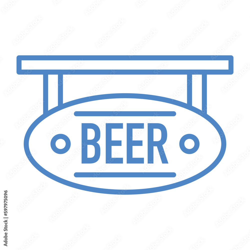 Fotografie wooden beer icon, beer line icon