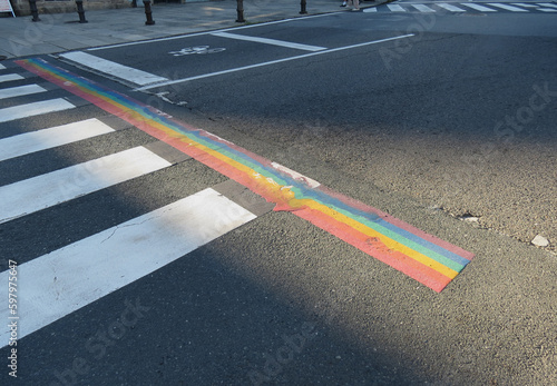 LGBTQ flag in rainbow colours