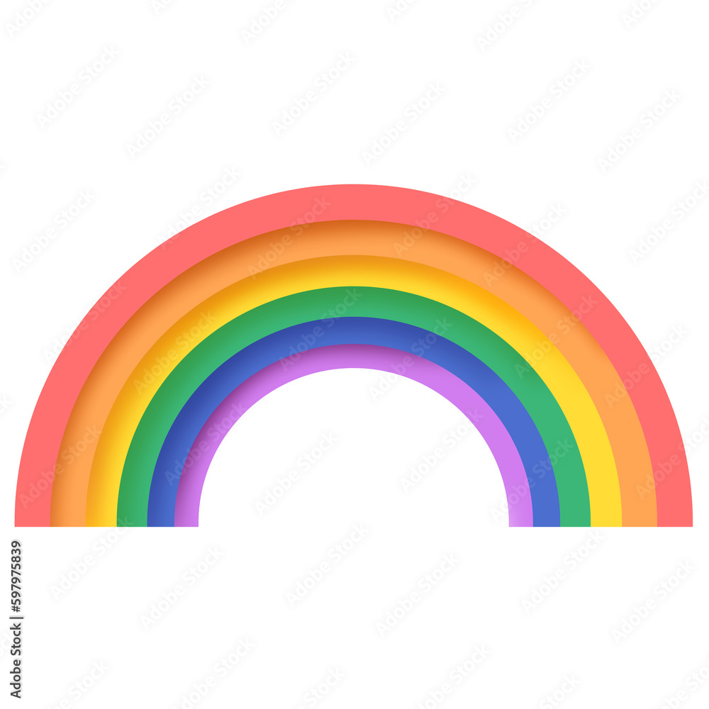 Rainbow papercut illustration Rainbow papercut illustration