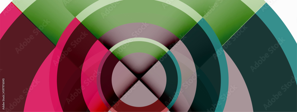 Circles with shadows trendy minimal geometric composition abstract background Circles with shadows trendy minimal geometric composition abstract background