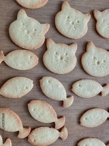 anmimal shaped butter cookies. photo