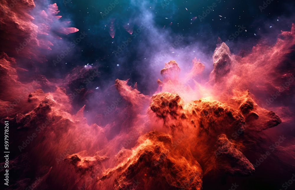 Nebulae and stars, the mysteries of the universe, Generative AI Nebulae and stars, the mysteries of the universe, Generative AI