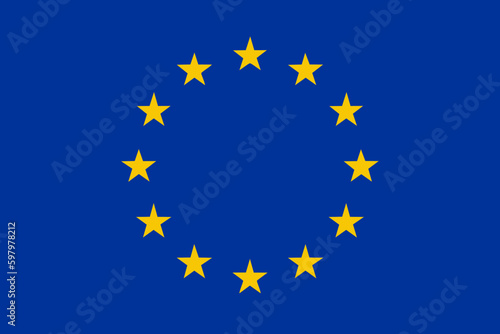 flag of EU, isolated vector illustration