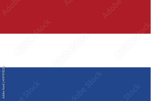 Dutch flag isolated vector illustration photo