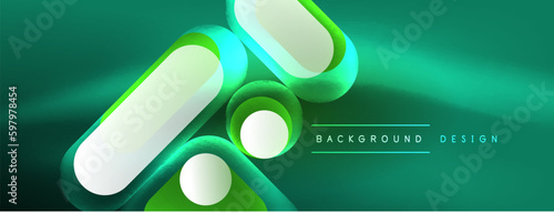 Neon circle abstract background. Template for wallpaper, banner, presentation, background