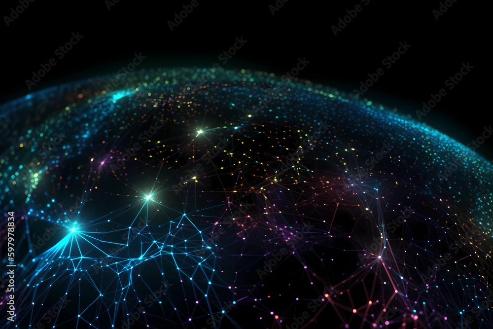 Abstract AI Network Background Circle Uhd. Created by Generative AI Abstract AI Network Background Circle Uhd. Created by Generative AI