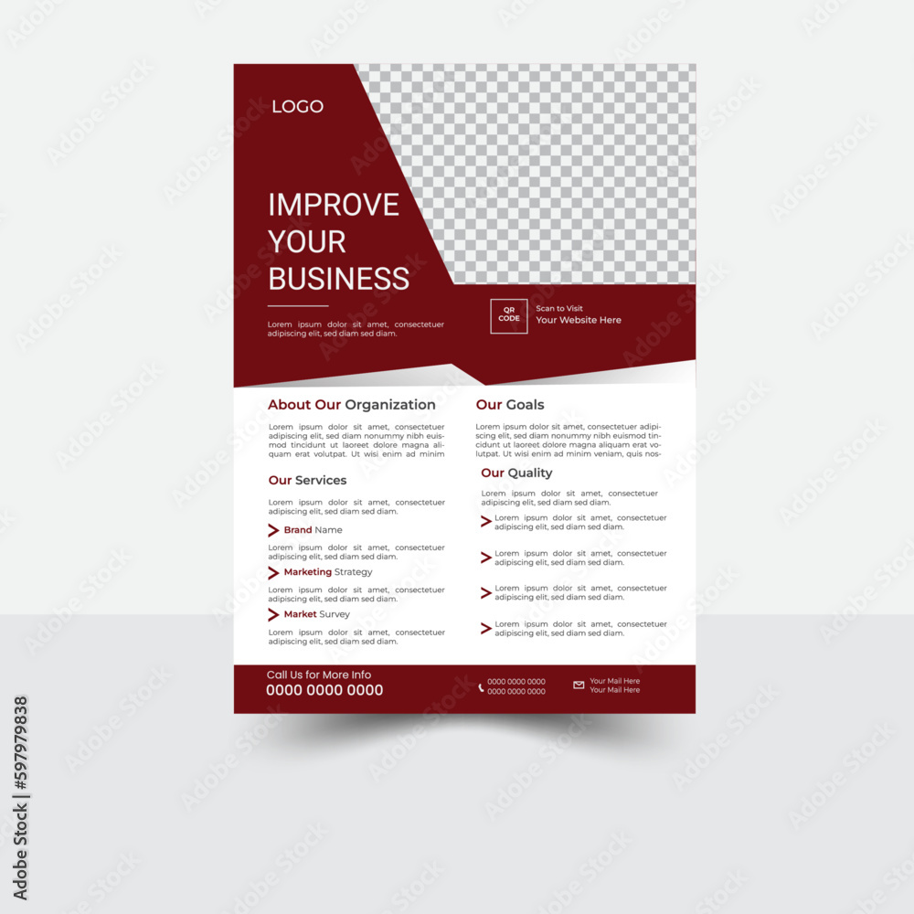 Deep red Flyer . corporate professional business Flyer. Deep red Flyer . corporate professional business Flyer.