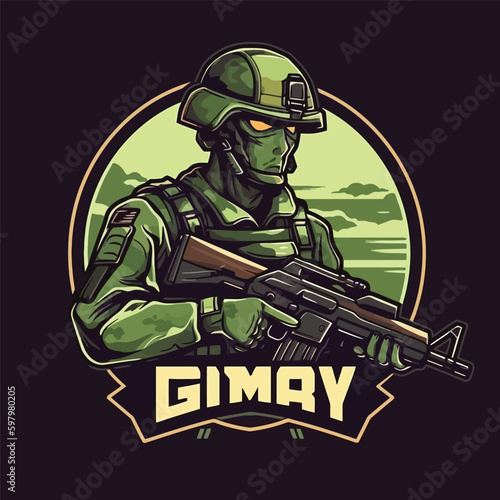 Army E-Sport Logo Design
