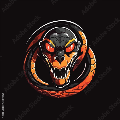 Snake Mascot Vector Logo Design