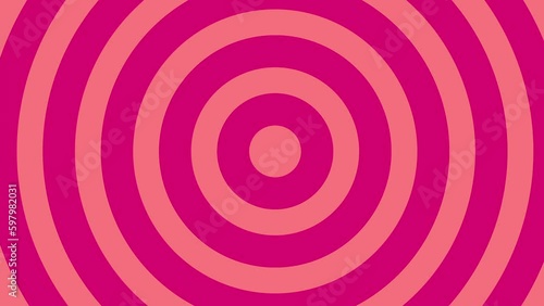 Hypnosis circles pink and light pink. Background for motion and video. 4K