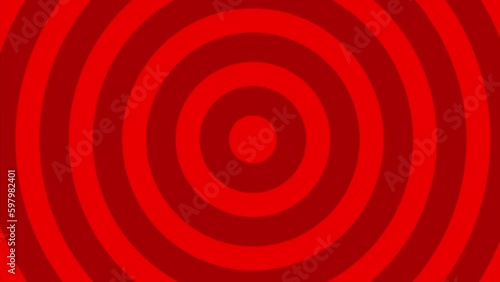 Hypnosis circles red and dark red. Background for motion and video. 4K