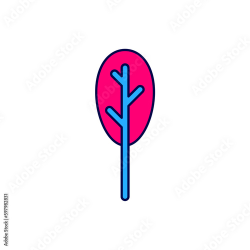 Filled outline Spinach icon isolated on white background. Vector