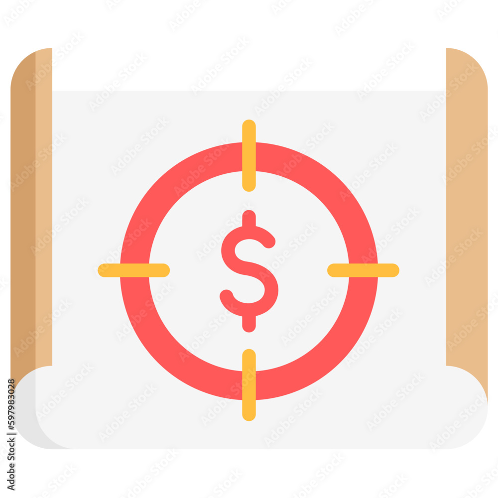 target business and finance icons, action plan. target business and finance icons, action plan.