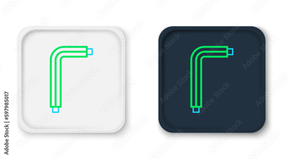 Line Tool allen keys icon isolated on white background. Colorful outline concept. Vector Line Tool allen keys icon isolated on white background. Colorful outline concept. Vector