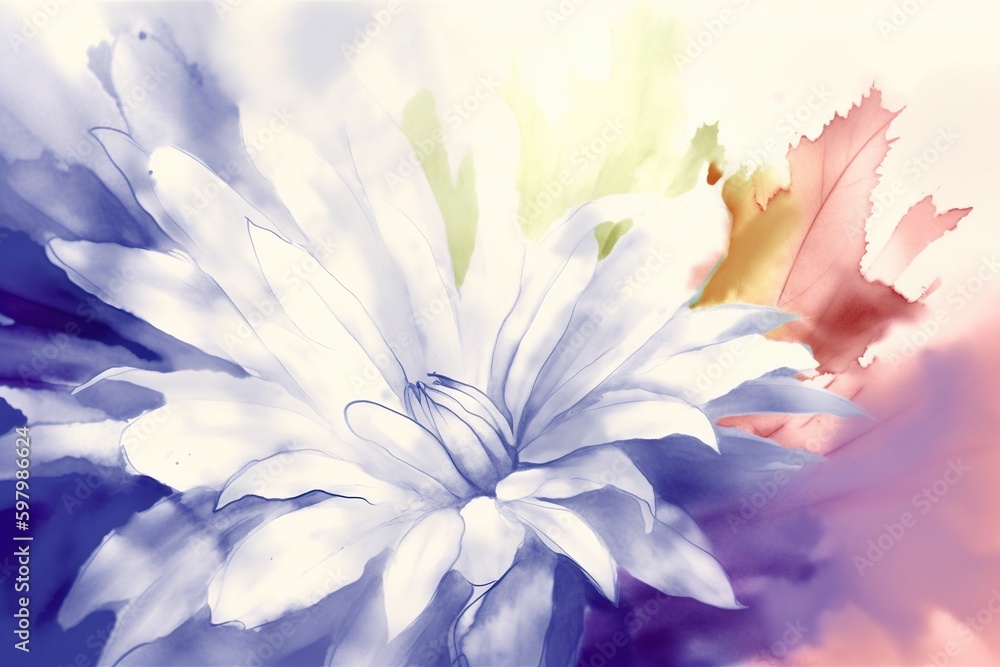 flower background, watercolor - Ai flower background, watercolor - Ai