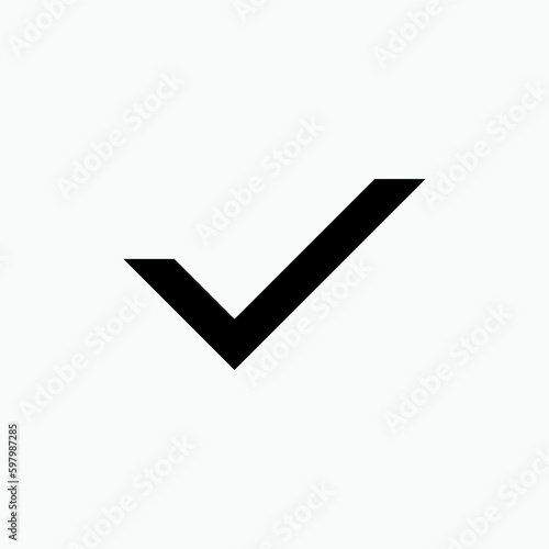 Check mark Icon. Approve, Confirm Symbol for Design, Presentation, Website or Apps Elements - Vector. 