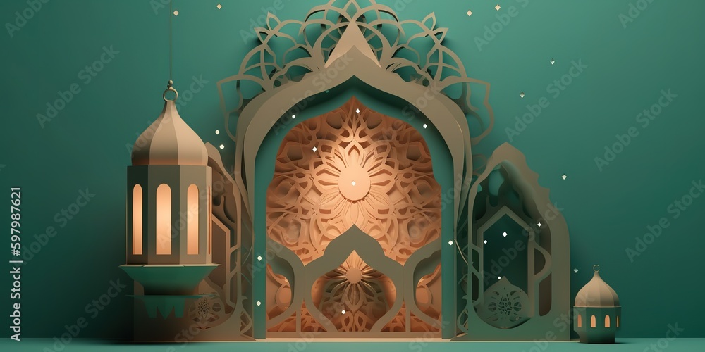Islamic festival design Generative AI