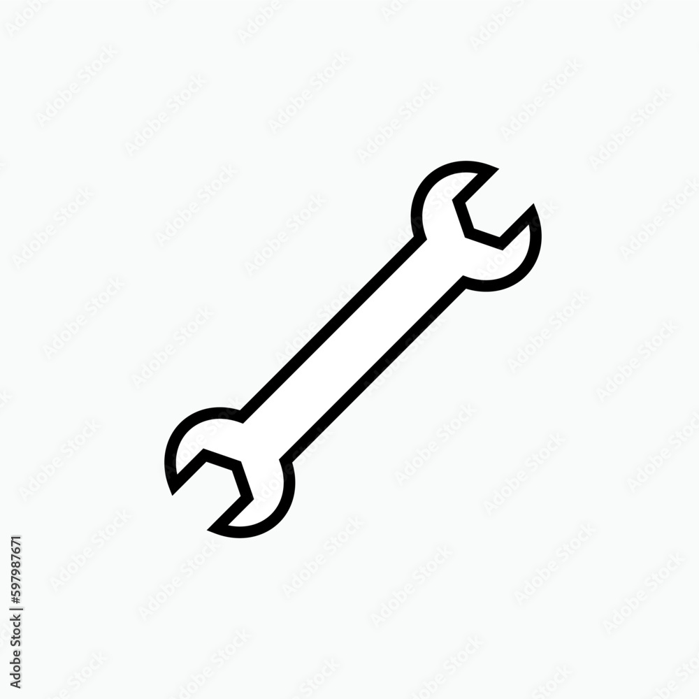 Wrench Icon. Repair Sign and Setting Symbol for Design, Presentation, Website or Apps Elements – Vector. Wrench Icon. Repair Sign and Setting Symbol for Design, Presentation, Website or Apps Elements – Vector.