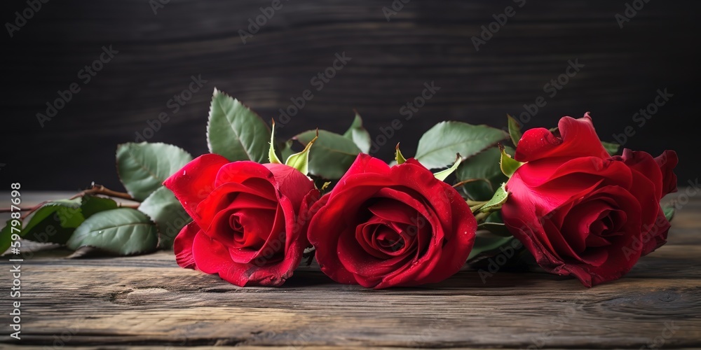 Valentine's Day, roses, Generative AI