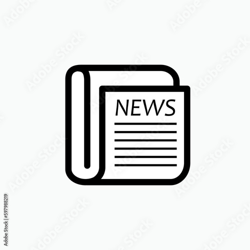 News Icon. Newspaper Symbol - Vector. 