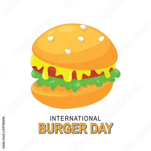International Burger Day background.