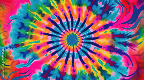 an iris inspired tie dye artwork  generative ai technology