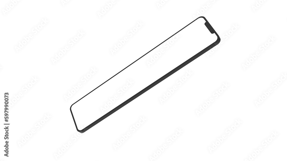 Long Mobile Phone Template Mockup. 3D illustration. Long Mobile Phone Template Mockup. 3D illustration.