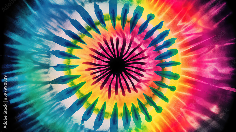 an iris inspired tie dye artwork, generative ai technology