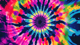 a tie dye artwork with black stripes of the circle, generative ai technology