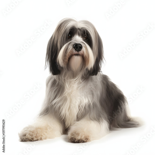 Lowchen breed dog isolated on white background © TimeaPeter
