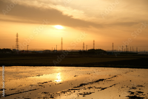 夕日
