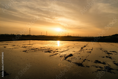 夕日