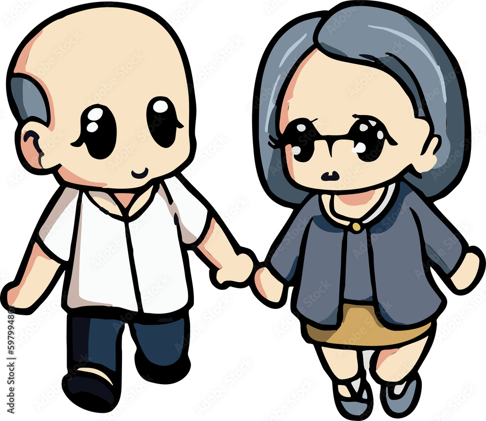 Old people couple are walking together png graphic clipart design Old people couple are walking together png graphic clipart design