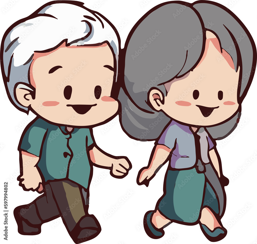 Old people couple are walking together png graphic clipart design Old people couple are walking together png graphic clipart design