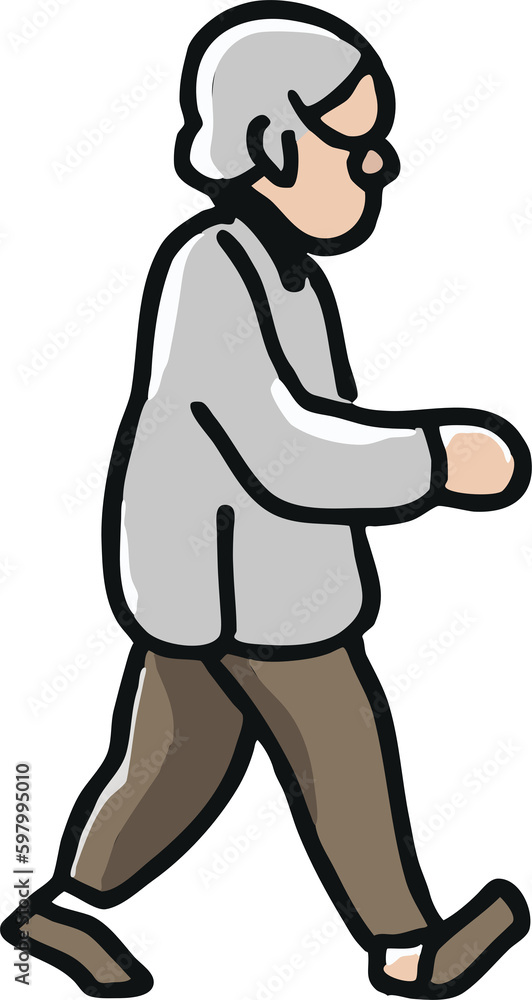 Old person is walking png graphic clipart design Old person is walking png graphic clipart design