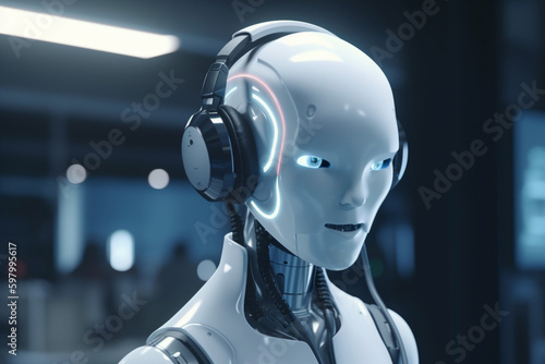 Cyborg technology helmet robot