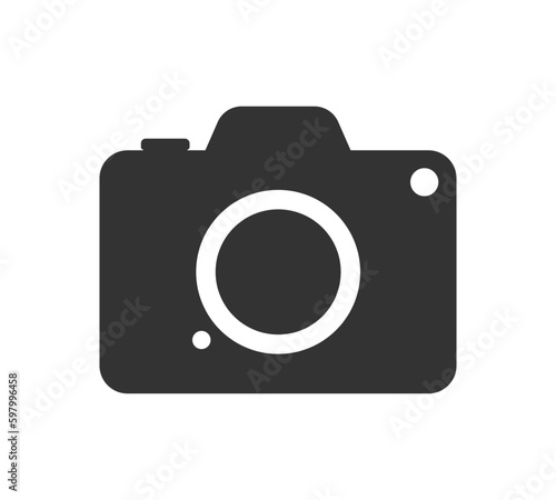 Photo album icon, World photography day, photography camera black icon, photo book, take a pic button, simple flat image symbol. Vector stock illustration.